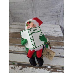 Vintage 1992 Santa reading presents boys girls 522